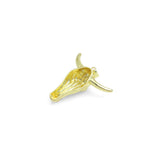 Big Gold Ram Ox Head Charm, Sku#LK930