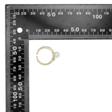 Gold Pearl Dot CZ Adjustable Ring, Sku#ZX212