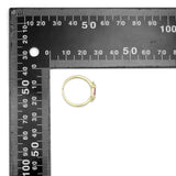 Fuchsia Rectangle CZ Dainty Adjustable Ring, Sku#LD580