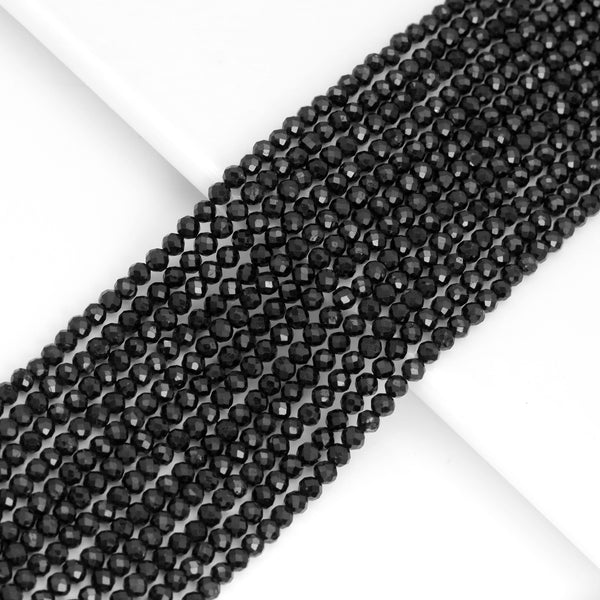 High Quality Faceted Black Tourmaline beads, sku#U1873