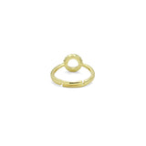 Dainty CZ Circle Ring Statement Adjustable Ring, Sku#LD584