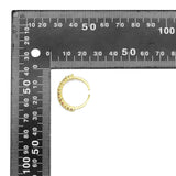 Double Line Baguette CZ Gold Adjustable Ring, Sku#LX501