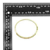 Double Line Baguette CZ Gold Adjustable Bracelet, Sku#LX502