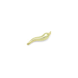 Clear CZ Gold Chili Shape Charm Pendant, Sku#LK1043