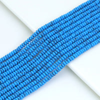 2x4mm Smooth Rondelle Turquoise Beads, Sku#U2045