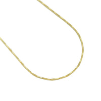 Gold Dainty Twisted Snake Chain Necklace, Sku#LD587