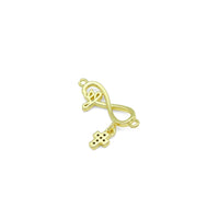 Gold Infinity With Cross Pendant Shape Charm Pendant, Sku#LK1053