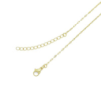 Gold Flat Oval Link Chain  Necklace, Sku#LD591