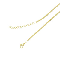 Gold Silver Sparkle Chain Necklace, Sku#LD592