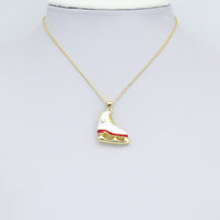 Enamel Ice Skating shoe Shape charm, Sku#LK1266