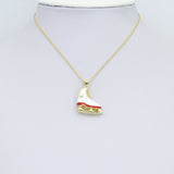 Enamel Ice Skating shoe Shape charm, Sku#LK1266