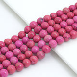 Rose Color Jade Round Smooth Beads, Sku#U2232