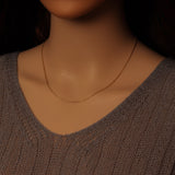 Twisted Dainty Gold Adjustable Chain Necklace, Sku#LD588