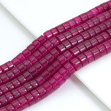 6x10mm Red Jade Wheel Shape Smooth Beads, Sku#U2234