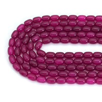 10x14mm Red Jade Smooth Rice Beads, Sku#U2235