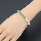 Mother of pearl and Adventure Beaded Stretchy Bracelet, sku#EF637