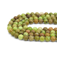 Genuine Green Opal Round Smooth Beads, Sku#U1896