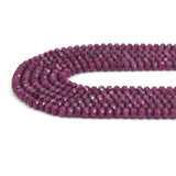 4x6mm Genuine Ruby Rondelle Faceted Beads, Sku#U1884