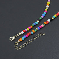 Rainbow Color Stone Necklace, sku#EF773