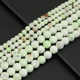 Genuine Lemon Chrysoprase Round Smooth Beads,Sku#U1969