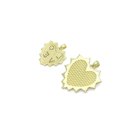 CZ Love Star Heart Charm Pendant, Sku#LX792