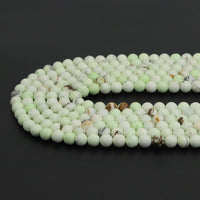 Genuine Lemon Chrysoprase Round Smooth Beads,Sku#U1969