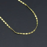 Gold Silver Shinny Disc Link Adjustable Necklace, Sku#LD670