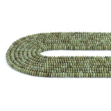 2x4mm Smooth Rondelle Green Jasper Beads, Sku#U2056