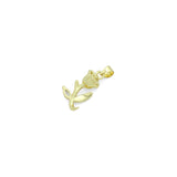 3D Gold Rose Flower Charm Pendant, Sku#LK1158