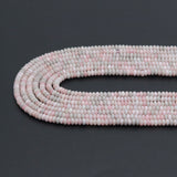 2x4mm Smooth Rondelle Pink Jasper Beads, Sku#U2055