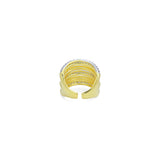 Dual Color CZ Chuny Adjustable Ring, Sku#Y967