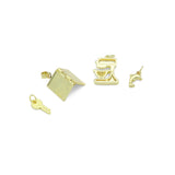 Gold Key Book Dolphin bakery mixer mechine Charm Pendant, Sku#Y1056