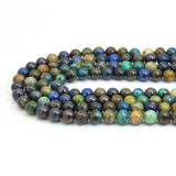 Genuine Azurite Round Smooth Beads, Sku#U1946