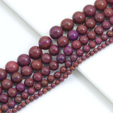 Purple Jade Round Smooth Beads,Sku#U2230