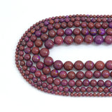 Purple Jade Round Smooth Beads,Sku#U2230