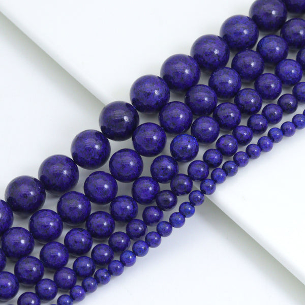 Lapis Jade Round Smooth Beads, Sku#U2231