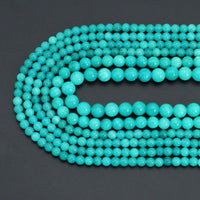 Amazonite Jade Round Smooth Beads, Sku#U2221