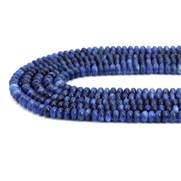 4x7mm Genuine Kyanite Rondelle Smooth Beads, Sku#U1939