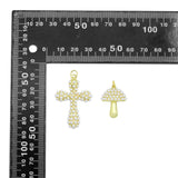 White Pearl Cross Mushroom charm, Sku#A500