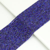 2.5mm Faceted Cube Genuine Lapis Beads, Sku#U1925