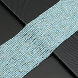 2.5mm Faceted Cube Genuine Larimar Beads, Sku#U1926