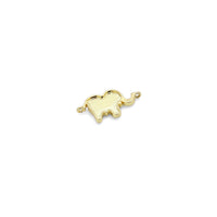 White Mother-of-pearl Elephant Connector Charm , Sku#WL6