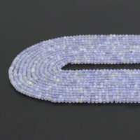 3x4mm Genuine Blue Lace Agate Rondelle Faceted Beads, Sku#U1940