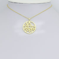 Gold Star Charm Pendant, Sku#LK1196