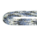 3x4mm Genuine Aquamarine Rondelle Faceted Beads, Sku#U1941