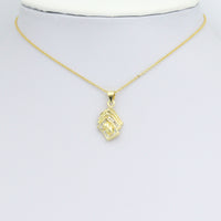 Clear CZ Gold FACE Book  Charm Pendant, Sku#LK1203