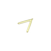 Large Gold V Shape Charm Pendant, Sku#LK1044