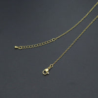 Gold Link V Shape Pendant with Bar Y shape Necklace, Sku#EF626