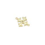 Mother of Pearl Flower Cross Connector Charm Pendant, Sku#WL12