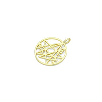 Gold Star Charm Pendant, Sku#LK1196